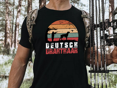 DEUTSCH DRAHTHAAR T-Shirt Design | Hunting T-Shirt branding cafepress design graphic design hunt hunter hunting hunting graphic tee hunting shirt hunts illustration jungle hunting logo merch by amazon print on demand redbubble teepublic teespring typography zazzle