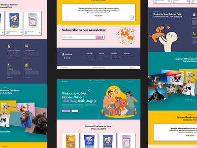 Pet Care Landing Page adoption care concept design food home landing minimal minimalist modern page pet popular portfolio ratul ui retro ui ux web website