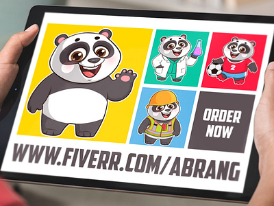 cartoon cute panda 2d abrang cartoon cartoon character character design custom design cute panda design design character design for children experimenter panda football player panda free banner graphic design illustration mascot mascot design panda panda mascot vector