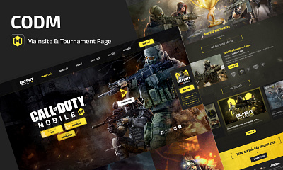 Game Website: Call Of Duty Mobile branding codm figma game graphic design landingpage mainsite manipulation photoshop tournaments ui design website