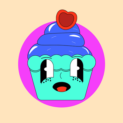 Cupcake character cupcake illustration