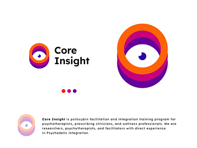psychedelic logo, branding branding design education eye insight logo logo design logodesign logos program psilocybin psychedelic psychotherapists researchers science vector