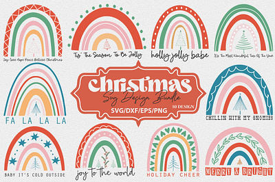 Christmas Rainbow SVG Bundle tradition