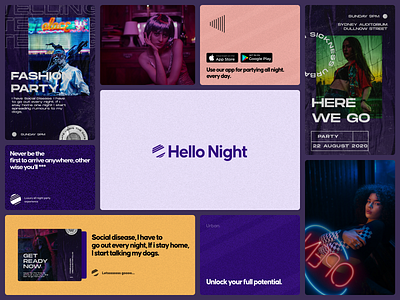 Party bento grid bento bento grid bentogrid club design digital dj girl grid illustration logo mobile music night party purple shot typography ui ux