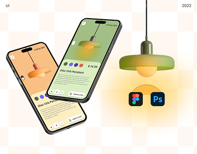 Ceiling Light UI animation figma interaction design mobile app motion graphics photoshop ui uiux