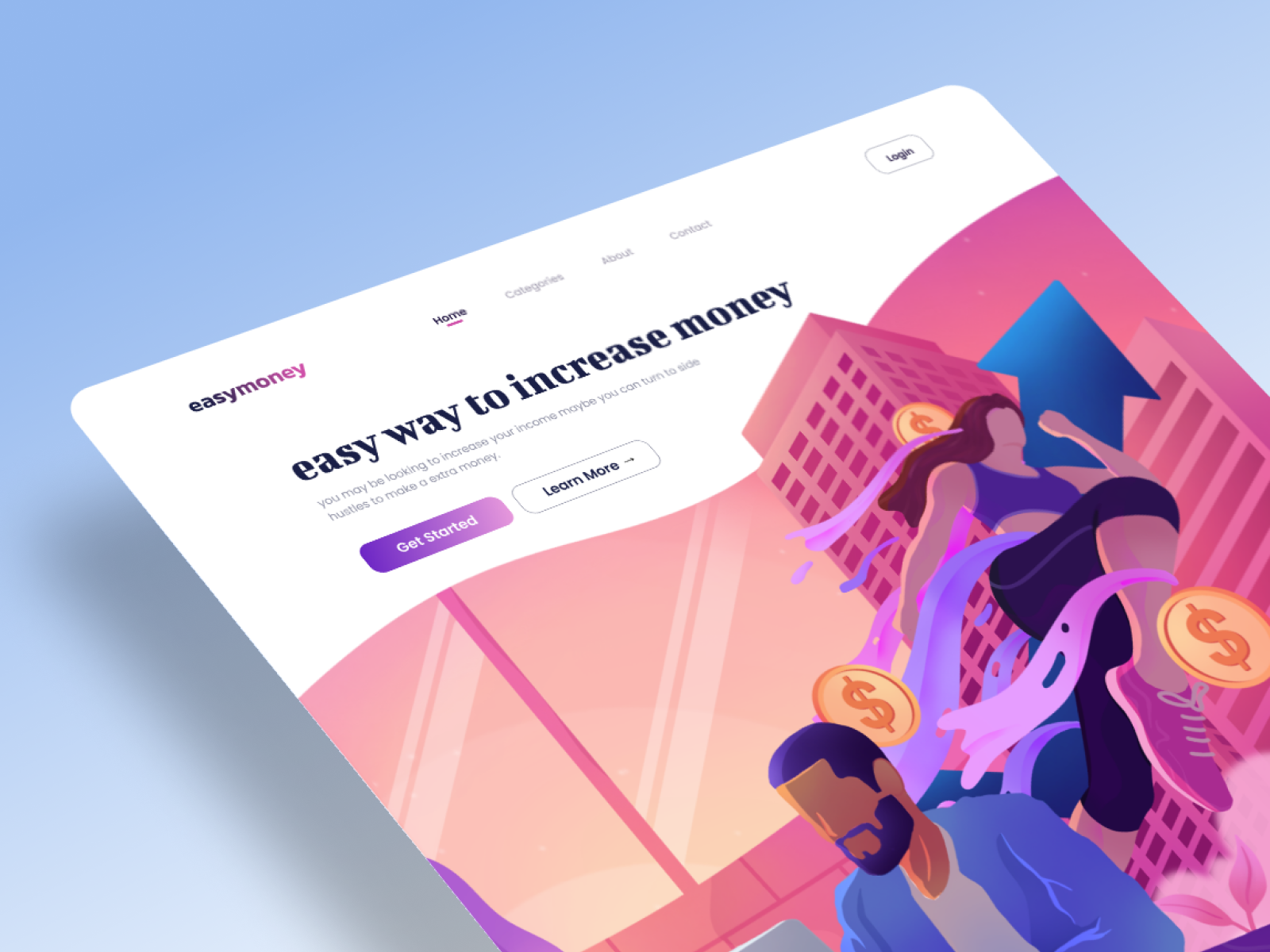 Increase Your Money landing Page By Faizal F A On Dribbble increase-your-money-landing-page-by-faizal-f-a-on-dribbble
