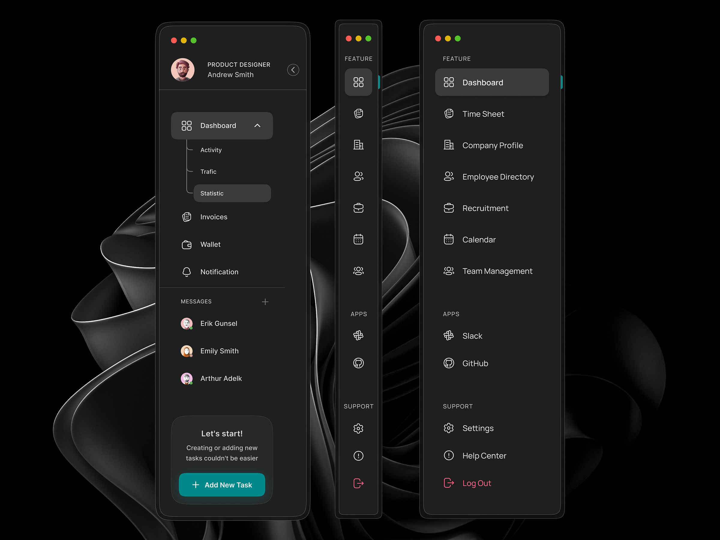 ⚡Sidebar Navigation (dualtier navbar) by Arif Hossain on Dribbble