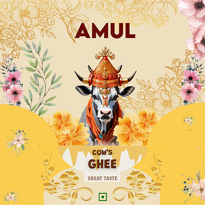 Amul Ghee Concept Product Cover amul branding cover design designs graphic design illustration logo product cover product design templates ui