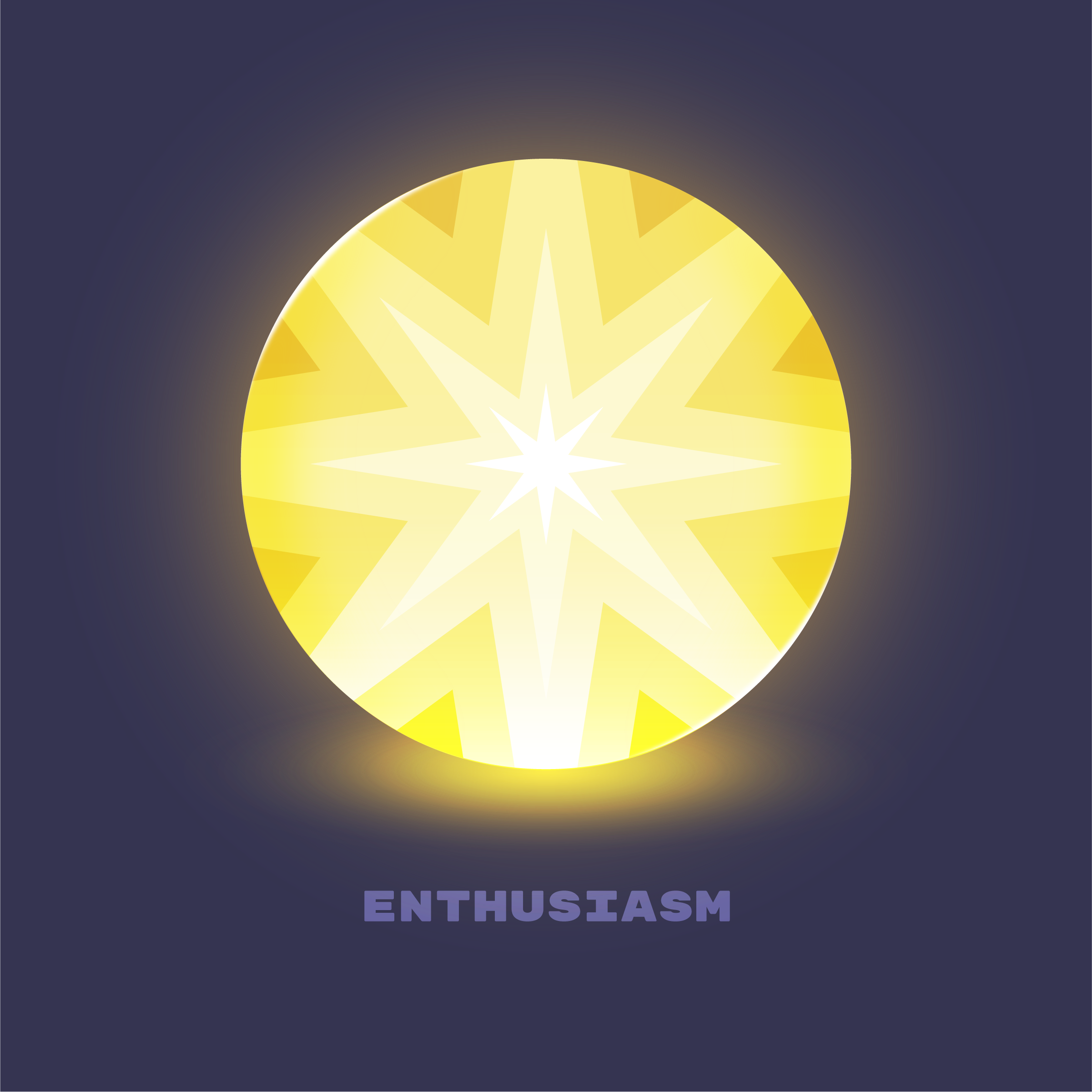 Enthusiasm Icon app icon brand branding crystal designer enthusiasm glass happy icon design logo magic materia orb orbs power super power tarot ui vector yellow