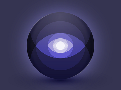 Sensitivity Icon 3d brand branding crystal dark icon dark mode eye fractal glass icon icon design icon designer magic mind mystery occult occultism orb ui vector