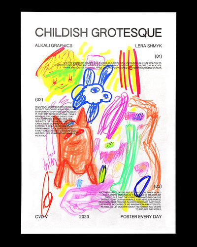 CHILDISH GROTESQUE 3d ai art artist blender cinema4d dailyposter design graphic design illustrator midjourney multimediaart posterlabs typography