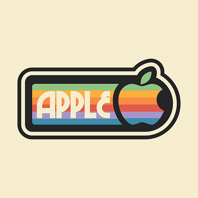 Retro Apple Logo apple logo logo design retro logo vintage