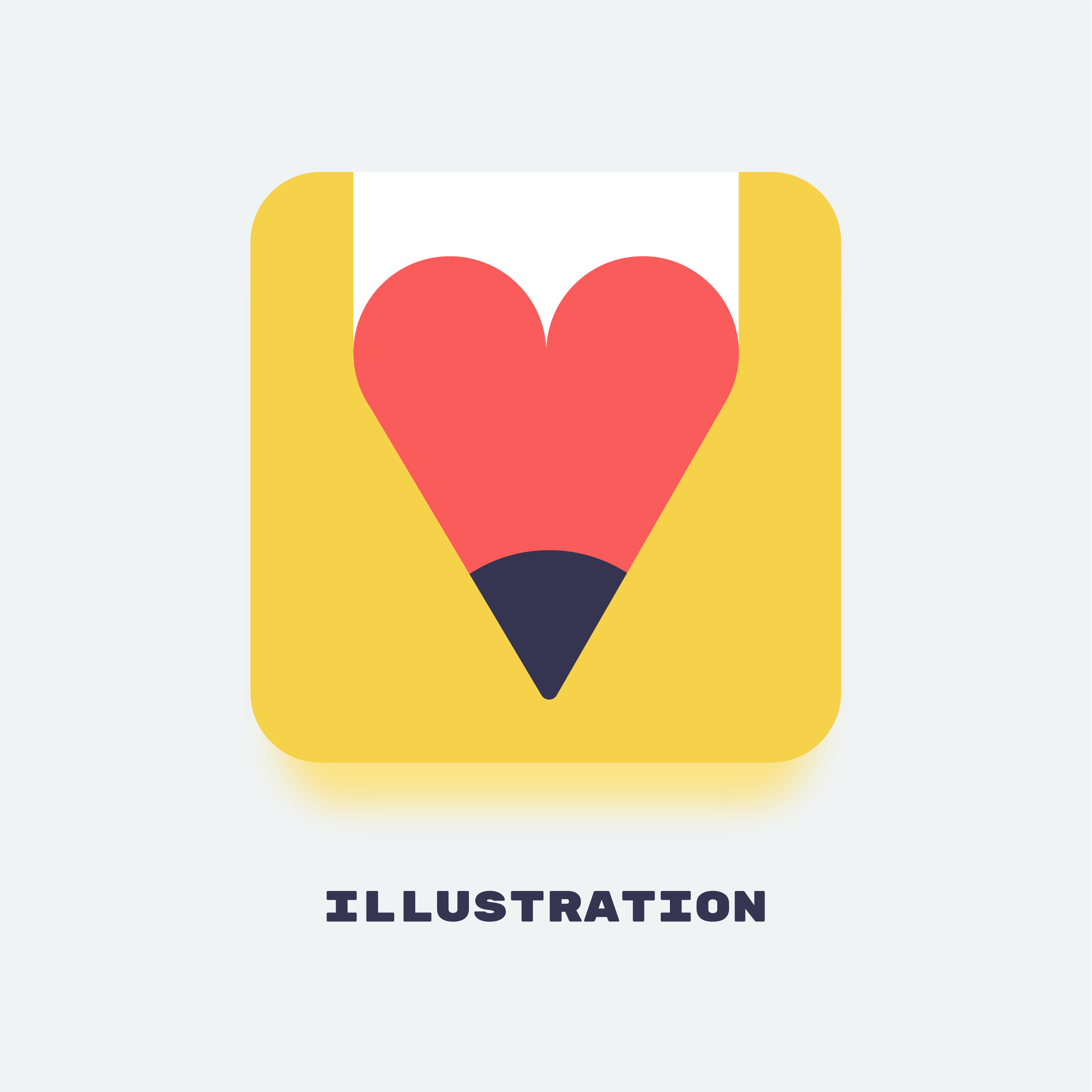 Illustration Icon app icon applications colorful designs drawing freelance freelancer heart hire i love i love drawing icon icons ideas illustration love pencil services sketching ui