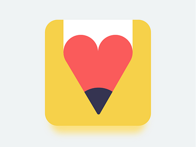 Illustration Icon app icon applications colorful designs drawing freelance freelancer heart hire i love i love drawing icon icons ideas illustration love pencil services sketching ui