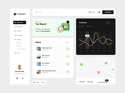 Propary UI-UX design interface product servide startup ui ux web website