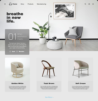 Furno Furniture Store design ecommerce furniture store ui ux web