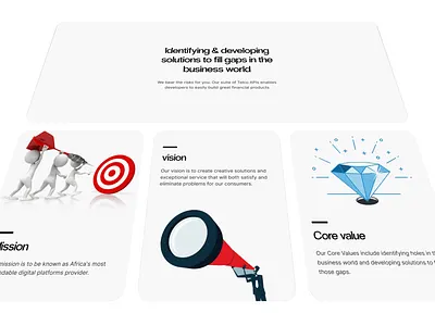 About page - Mission, Vision, Value design product design ui ui design ux design web design