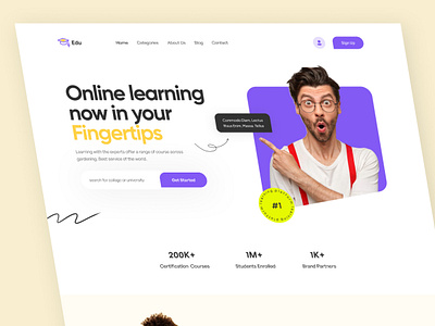 Online Learning Landing Page education education design landing page education landing page learning design landing page learning landing page online learning ui ux