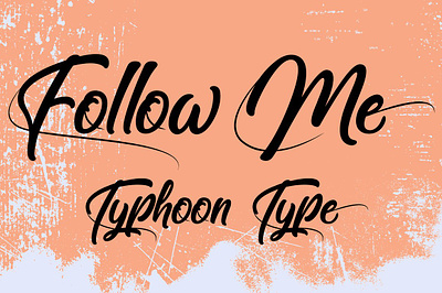 Follow Me Font design illustration mock up mockup personalized template