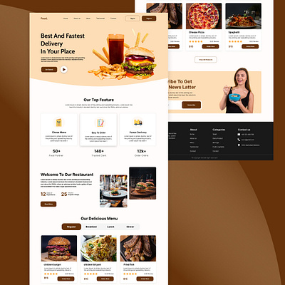 Food Website landing page design design foodwebsite graphic design landing page landingpage ui ux website website design