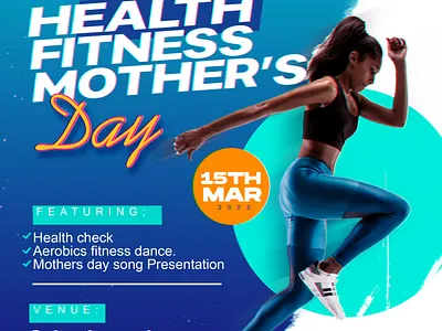 School fitness flyer design albumcover