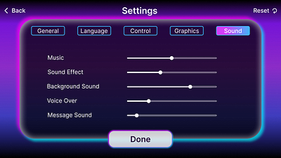 Day#7: Game Settings Page design graphic design illustration typography ui