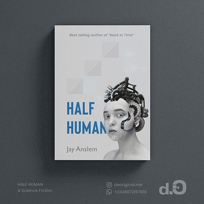 Half Human - Book cover design book cover design science fiction