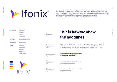Ifonix Branding Guideline branding design logo ui uidesign uiux ux visualdesign web