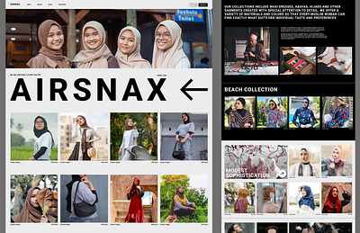 "AIRSNAX" - ONLINE STORE OF MUSLIM CLOTHING ui ux