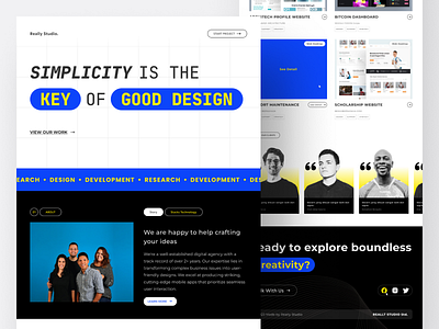 Really Studio - Company Profile Website app branding design graphic design illustration illustrator logo mockups ui vector