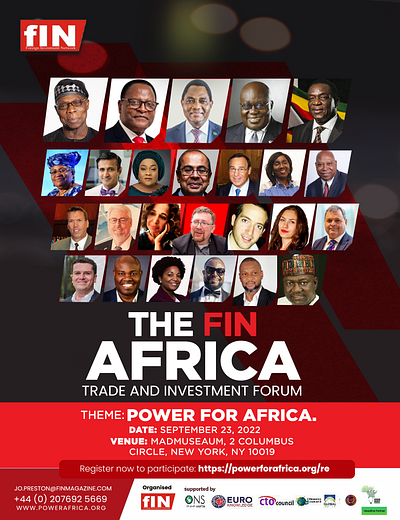 FIN AFRICA TRADE AND INVESTMENT FORUM africa branding company conferenc design energy finance forum graphic design illustration investment leaders power tech trade typography ui vector