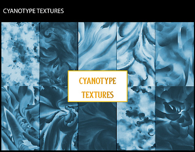 Cyanotype Textures blue cyanotype grain grunge noise patterns textures