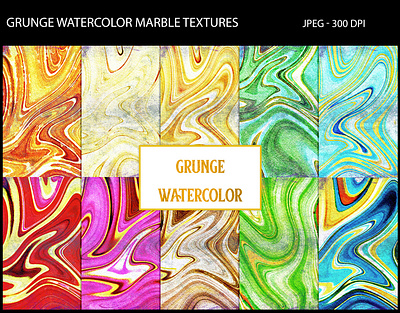 Grunge Watercolor Marble Textures abstract backgrounds grunge marble patterns watercolor