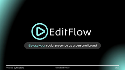 EditFlow | Venture by NutzBoltz branding design graphic design poster typography ui