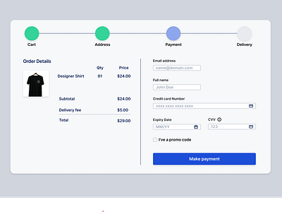 Day 2: Credit Card Checkout 100daychallenge design dribbbledebut figma signupdesign ui uichallenge