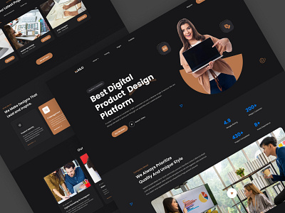 Mailo It & Business Solution Template company design graphic design hero section homepage landing page slider template ui ux web design website