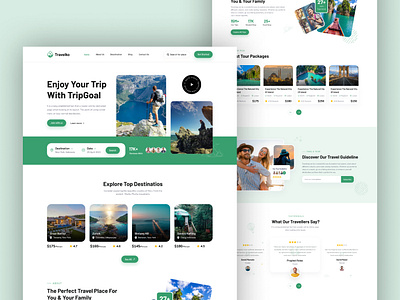 Travel Landing Page app branding design ux website ui