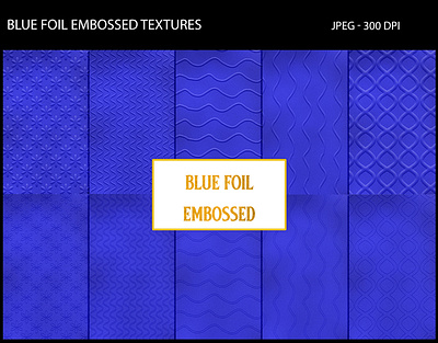 Blue Foil Embossed Textures blue embossed floral foil royal textures