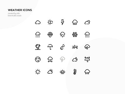 Weather Icons design graphic design icon illustration illustrator line logo ui vector