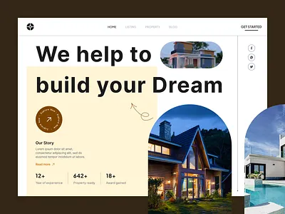 EstateVisions: Discover Your Dream Home with Us agency building buy corporate website fluttertop investment company landing page properties property real estate real estate agency real estate app real estate branding real estate logo realestate realestateagent realtor rent website design website redesign