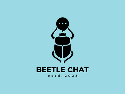 Beetle Chat bag beetle bug chat fly logo