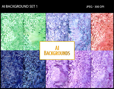 AI Background Set 1 ai backgrounds fantasy patterns