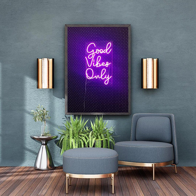 Good Vibes Motivation Quates Wall Art Printable oil painting frame