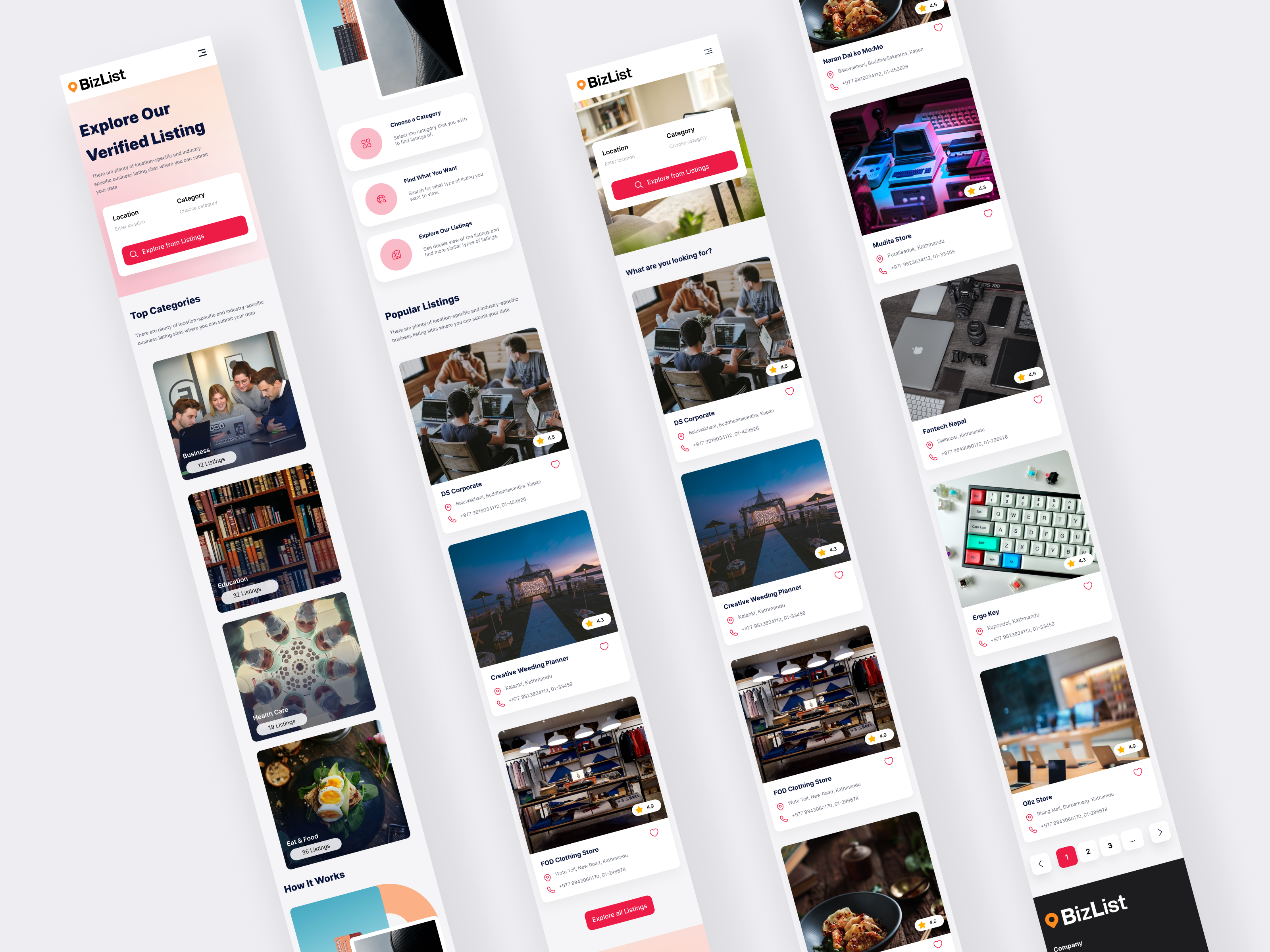 BizList branding businesslisting design figma prototype ui uiux ux