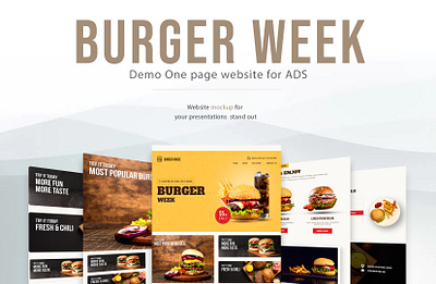 Burger Week Promo Website branding graphic design landing page web web design website design