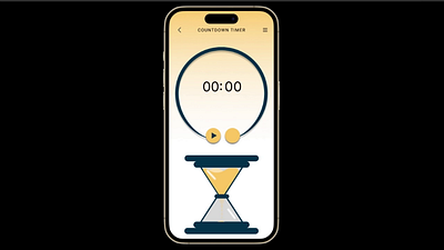 Countdown timer animation app design graphic design illustration ui ux vector