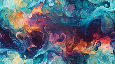 Surreal Swirling pattern - pastels intricate