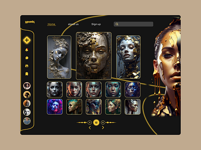 Gold Gallery ai classic concept gallery gold modern ui