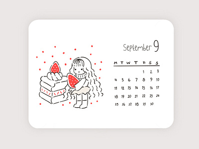 Calendar illustration calendar character drawing illustration
