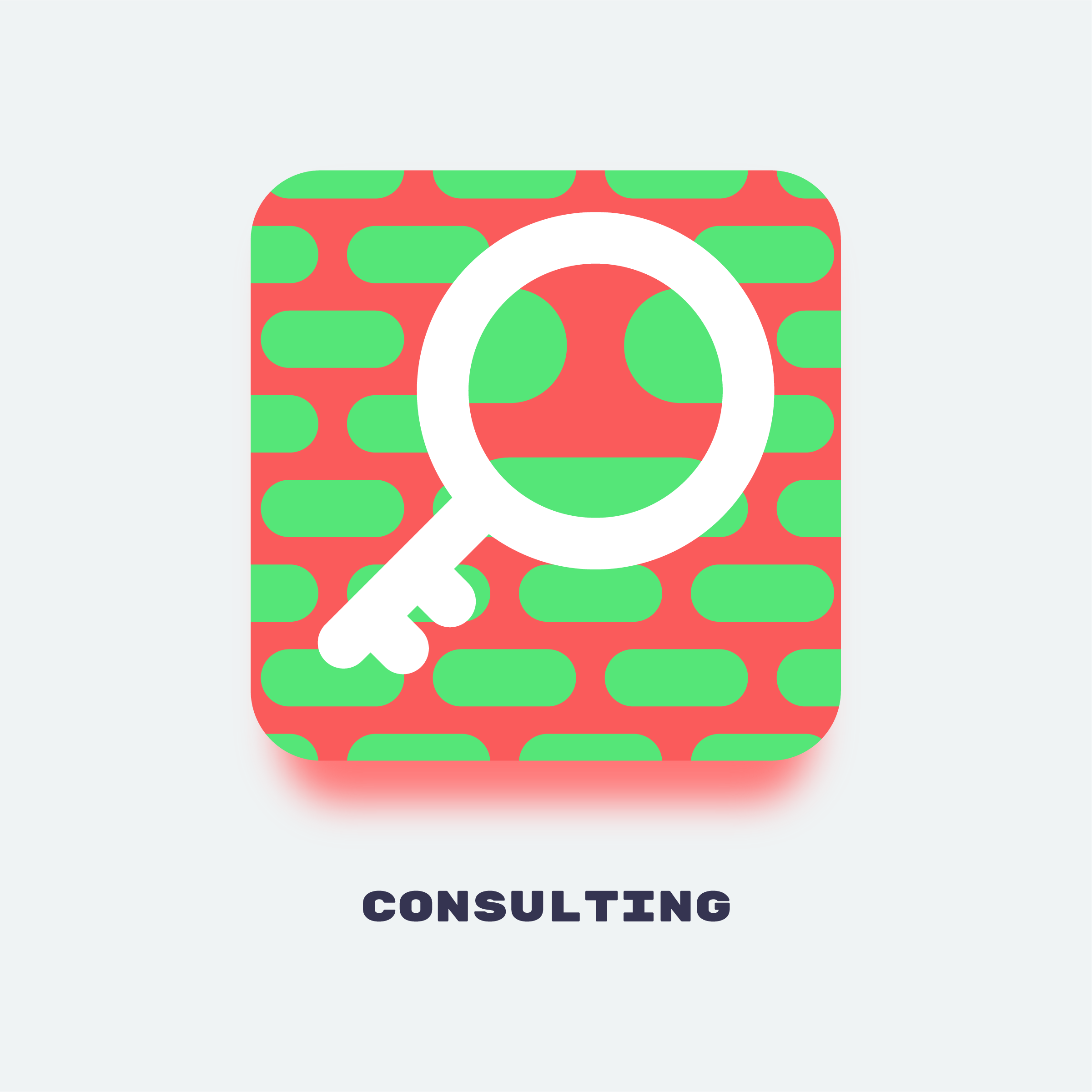 Consulting Icon analysis analytics big data creative data data set decision design freelance help hire icon key keys magnifier marketing master strategy ui